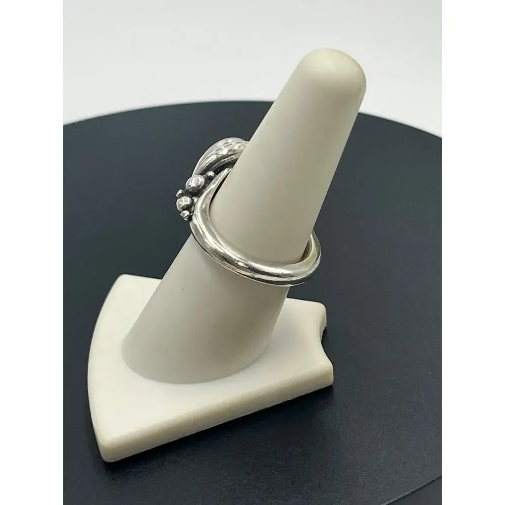 Sterling Silver Artisan Oval Shaped Bezel Set‎ Smoky Quartz Stone Ring Sz 7.75